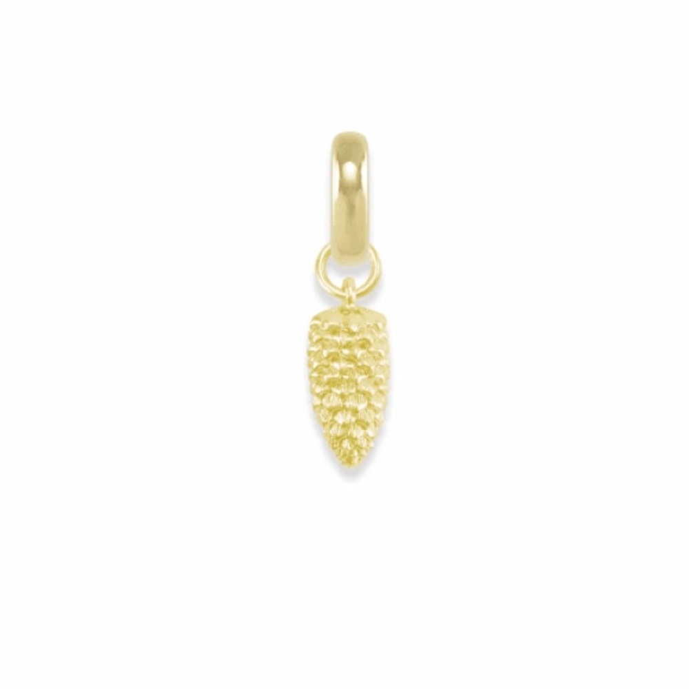 🐘🐘💓 Oregon Pinecone Charm in Gold - Picture 2 of 4